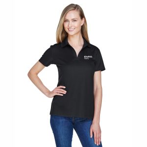 Devon & Jones CrownLux Performance® Ladies' Plaited Polo - Black