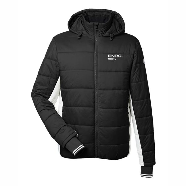 Nautica - Nautical Mile Hooded Puffer Jacket - N17186 -Black Antique White
