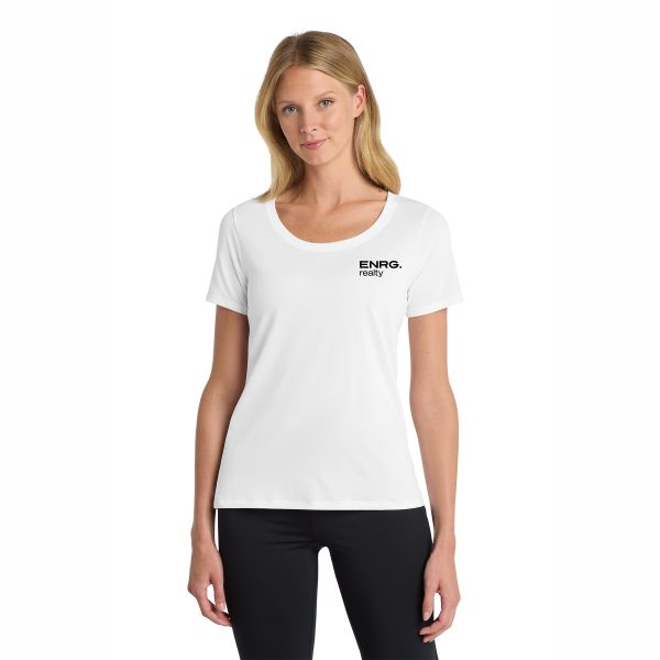 Nike Women's Dri-FIT CottonPoly Scoop Neck Tee - White