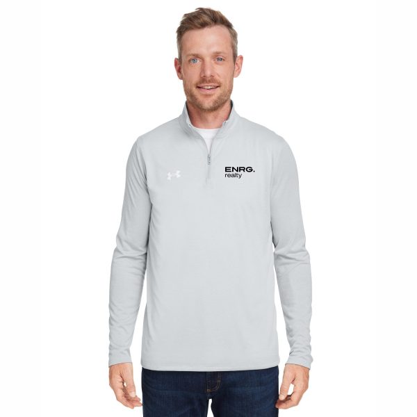 Under Armour Men's Team Tech Quarter-Zip - Mid Gray White